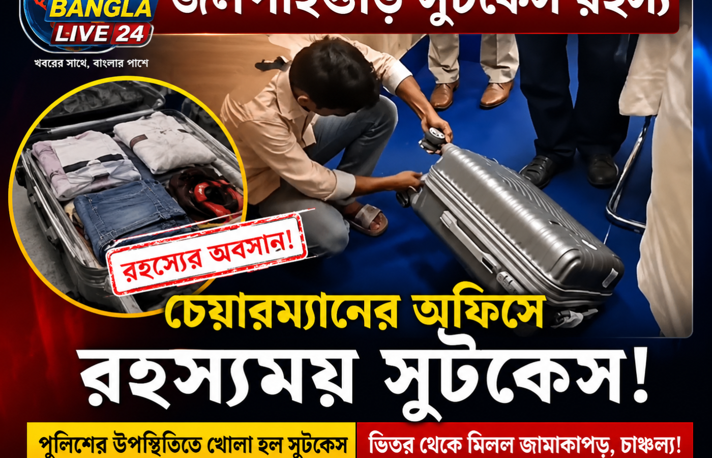 জলপাইগুড়ি পৌরসভায় রহস্যজনক সুটকেস, উদ্ধার পুলিশের