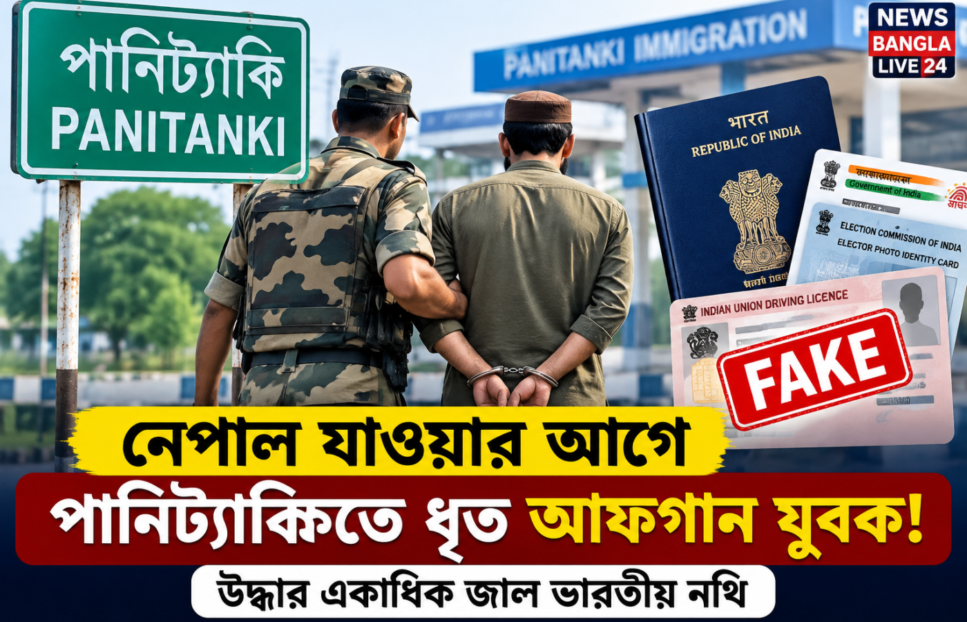 নেপাল যাওয়ার আগে পানিট্যাঙ্কিতে ধৃত আফগান যুবক, উদ্ধার জাল ভারতীয় নথি