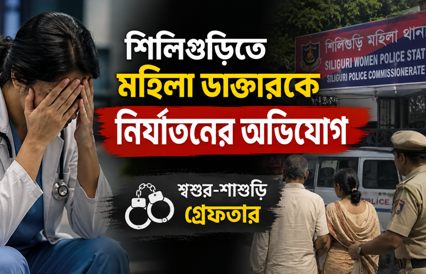 মহিলা চিকিৎসকের অভিযোগে শিলিগুড়িতে শ্বশুর-শাশুড়ি গ্রেফতার