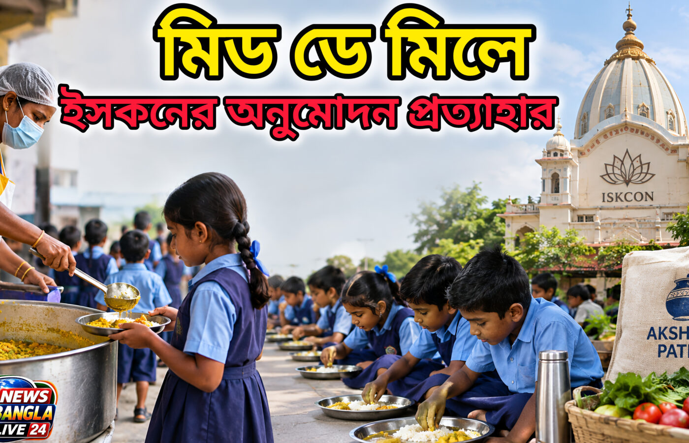 চার জেলায় মিড-ডে মিল নিয়ে সিদ্ধান্ত বদল, অক্ষয় পাত্রের অনুমোদন প্রত্যাহার