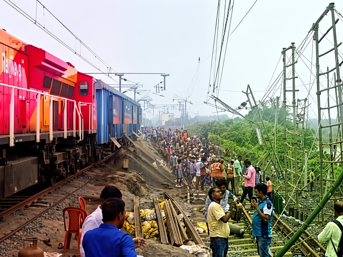 নিউ ফরাক্কায় রেল পরিষেবা এখনও স্বাভাবিক নয়, মেরামতির কাজ শেষ পর্যায়ে