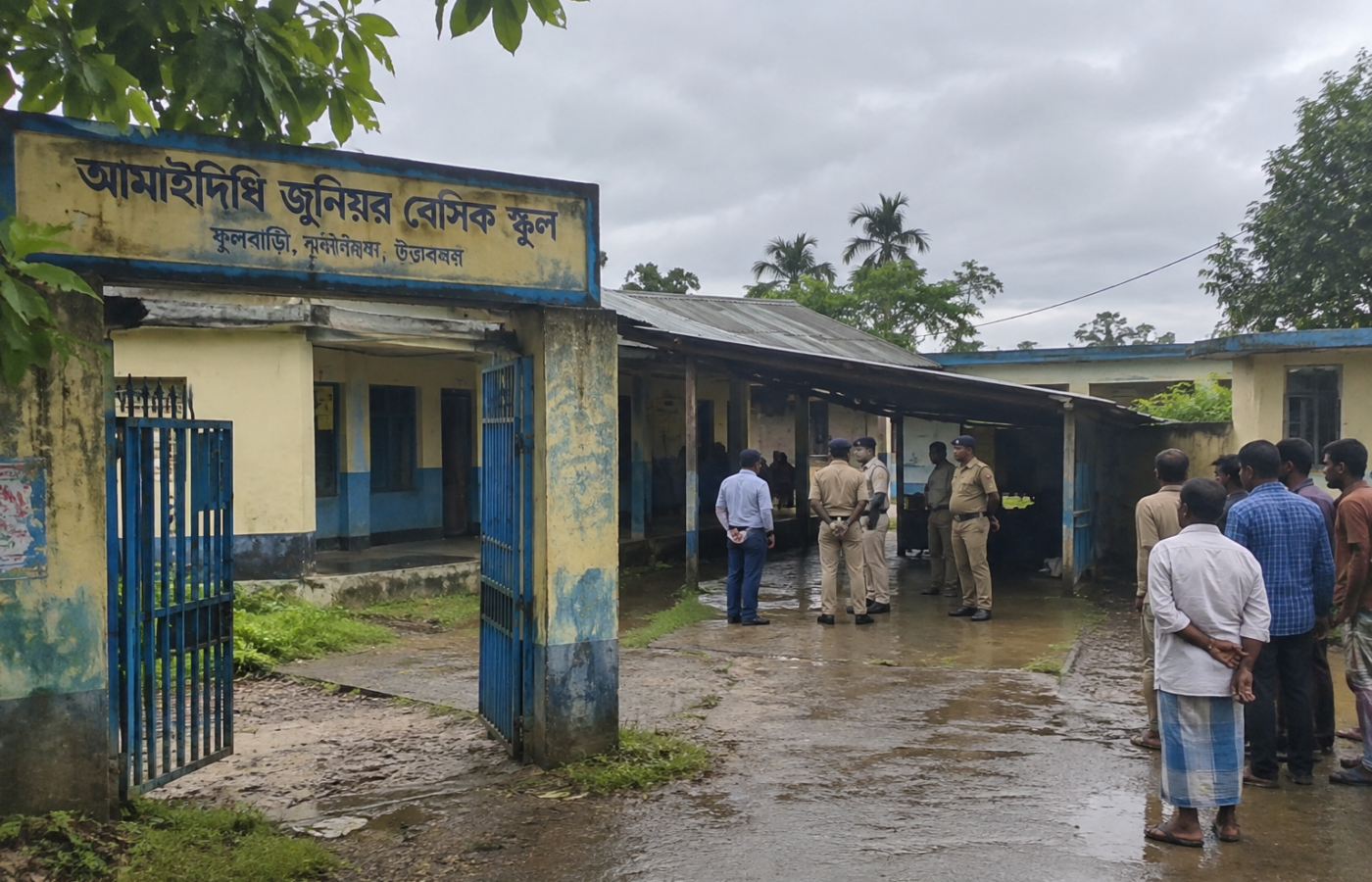 ফুলবাড়ির স্কুলে অজ্ঞাতপরিচয় ব্যক্তির দেহ উদ্ধার, চাঞ্চল্য